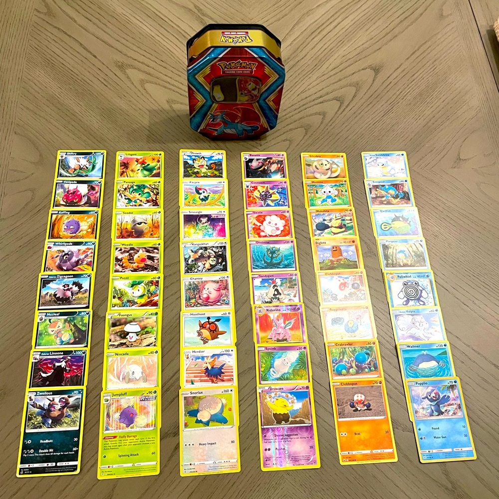 Pokemon cards with box. From a pet and non-smoke house